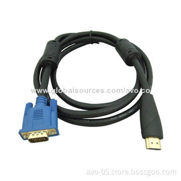 VGA HD-15P to HDMI Male/Male Cable